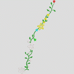 彩色藤蔓花卉装饰图案