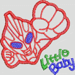 红色小手图案与“Little Baby”字样 动漫