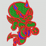 绿色恶魔卡通图案 卡通 童装