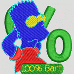 巴特卡通形象与“100% Bart”字样 卡通 童