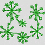 绿色雪花图案装饰 卡通 童装