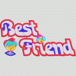 刺绣“Best Friend”字样与卡通头像 卡通