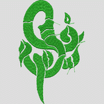绿色植物刺绣图案 卡通 童装