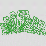 绿色植物刺绣图案_时装 女装绣花