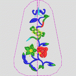 刺绣花卉图案设计图_时装 女装绣花