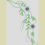 刺绣花卉图案设计图_时装 女装绣花