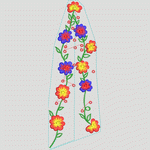 花卉刺绣图案设计图_时装 女装绣花