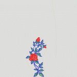 刺绣玫瑰花图案_时装 女装绣花