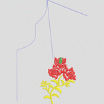 刺绣玫瑰花图案设计图_时装 女装绣花