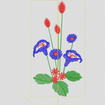 刺绣花卉图案设计_时装 女装绣花