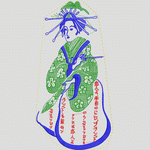 和服女子刺绣图案_时装 女装绣花