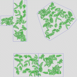 绿色植物3D模型布局图_时装 女装绣花