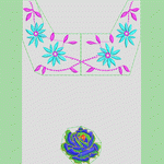 刺绣花饰图案设计图_时装 女装绣花