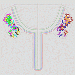 刺绣图案服装裁剪图_时装 女装绣花