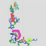 刺绣花卉蝴蝶图案_时装 女装绣花