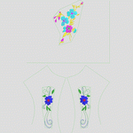 刺绣花卉图案设计图_时装 女装绣花