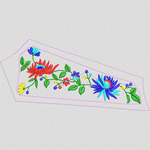 刺绣花卉图案设计图_时装 女装绣花
