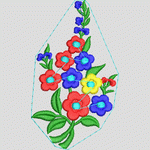 彩色花朵刺绣图案_时装 女装绣花