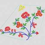 刺绣花卉图案设计图_时装 女装绣花