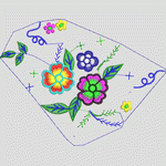 刺绣花卉图案设计图_时装 女装绣花