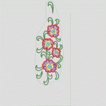 刺绣花卉图案设计图_时装 女装绣花