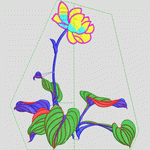彩色刺绣花卉图案_时装 女装绣花