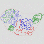 花卉刺绣设计图_时装 女装绣花