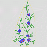 刺绣花卉图案设计图_时装 女装绣花
