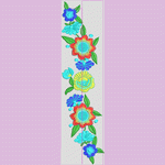 彩色花卉刺绣图案_时装 女装绣花
