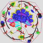 花卉刺绣图案设计图 靓花