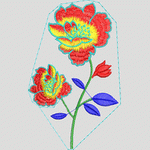 刺绣花卉图案设计_时装 女装绣花