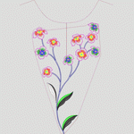 花卉刺绣服装设计图_时装 女装绣花