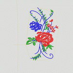 刺绣花卉图案设计图_时装 女装绣花