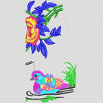 刺绣花卉与鸟图案_时装 女装绣花