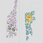 刺绣花卉图案设计图_时装 女装绣花