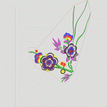 刺绣花卉图案设计稿_时装 女装绣花