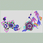 刺绣花卉图案设计图_时装 女装绣花