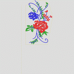 刺绣花卉图案设计_时装 女装绣花