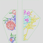 刺绣花卉图案设计图_时装 女装绣花