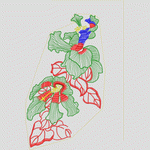 彩色花卉刺绣图案 靓花
