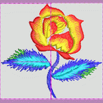 彩色刺绣玫瑰花图案 靓花