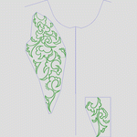 服装刺绣图案设计图_时装 女装绣花
