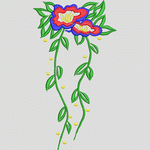 彩色刺绣花卉图案_时装 女装绣花