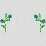绿色植物刺绣图案_时装 女装绣花