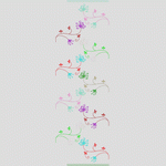 彩色藤蔓花卉图案 水溶