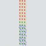 彩色花朵图案排列 水溶