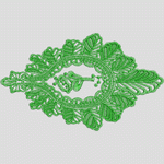 绿色蕾丝花边图案 水溶