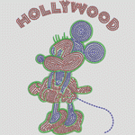 米奇卡通形象与“HOLLYWOOD”字样 米奇 珠