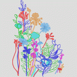 传统写实花卉民族