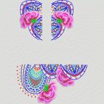 传统民族牡丹花